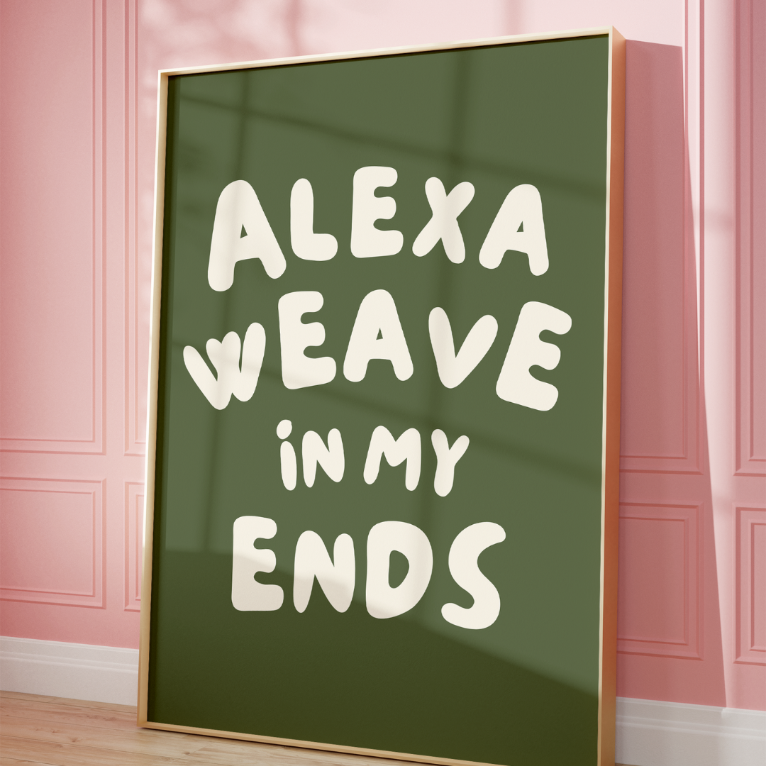 Alexa weave in my ends digital art print khaki cream