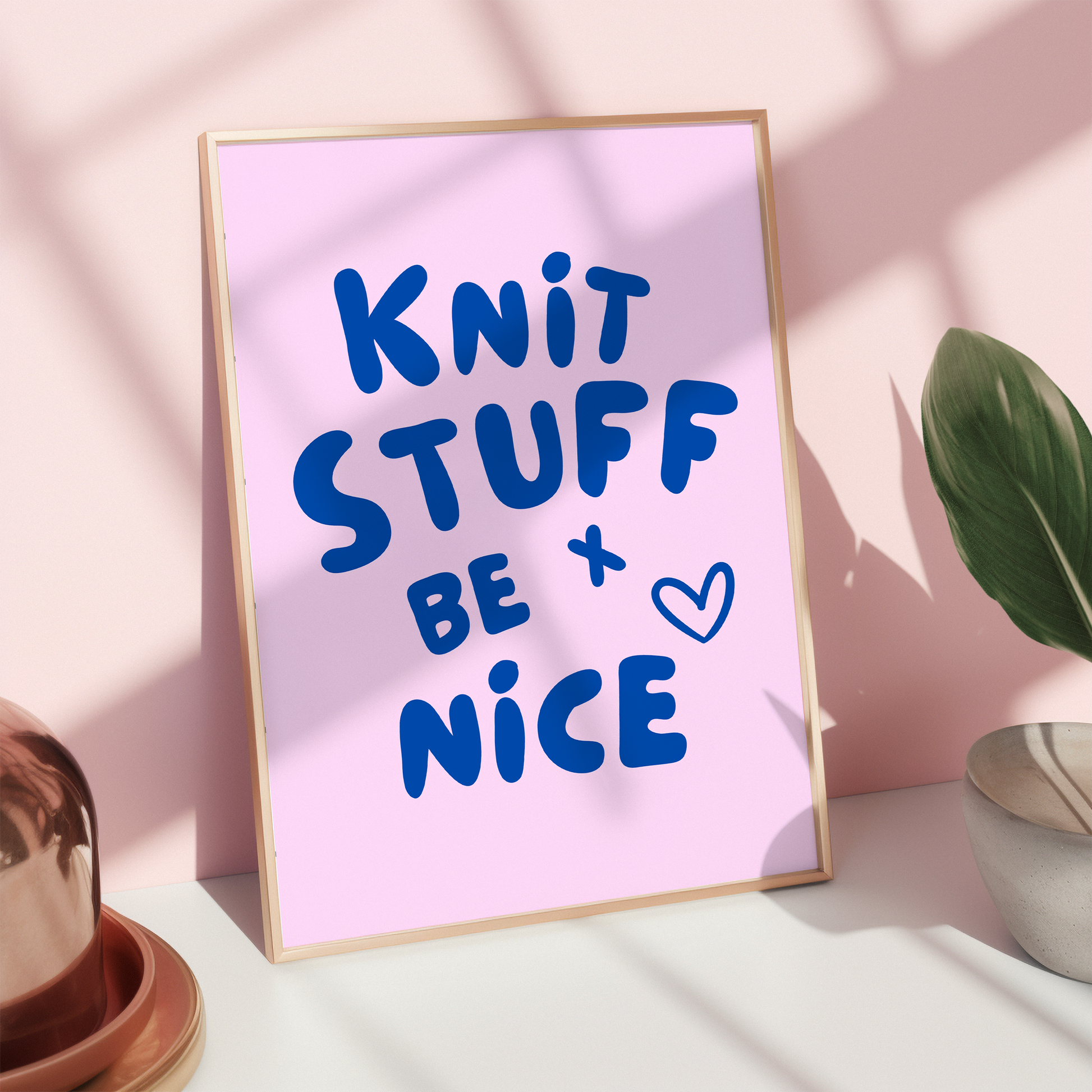 knit stuff and be nice digital art print