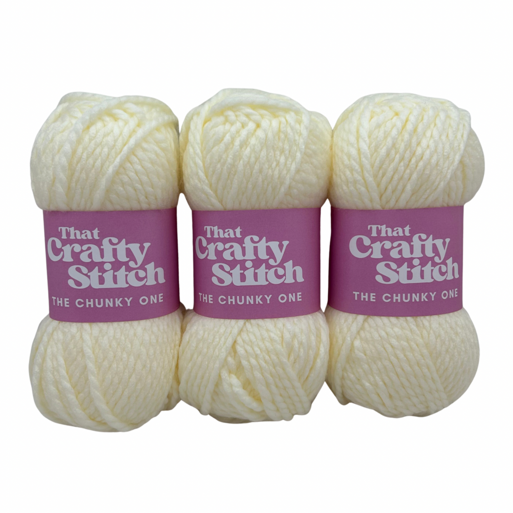 Cream super chunky acrylic yarn