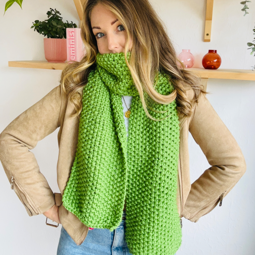 beginner scarf knit kit