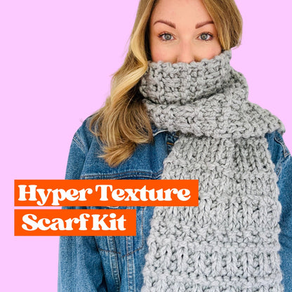 chunky textured scarf knit kit