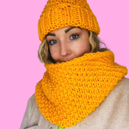 snood and hat knit kit