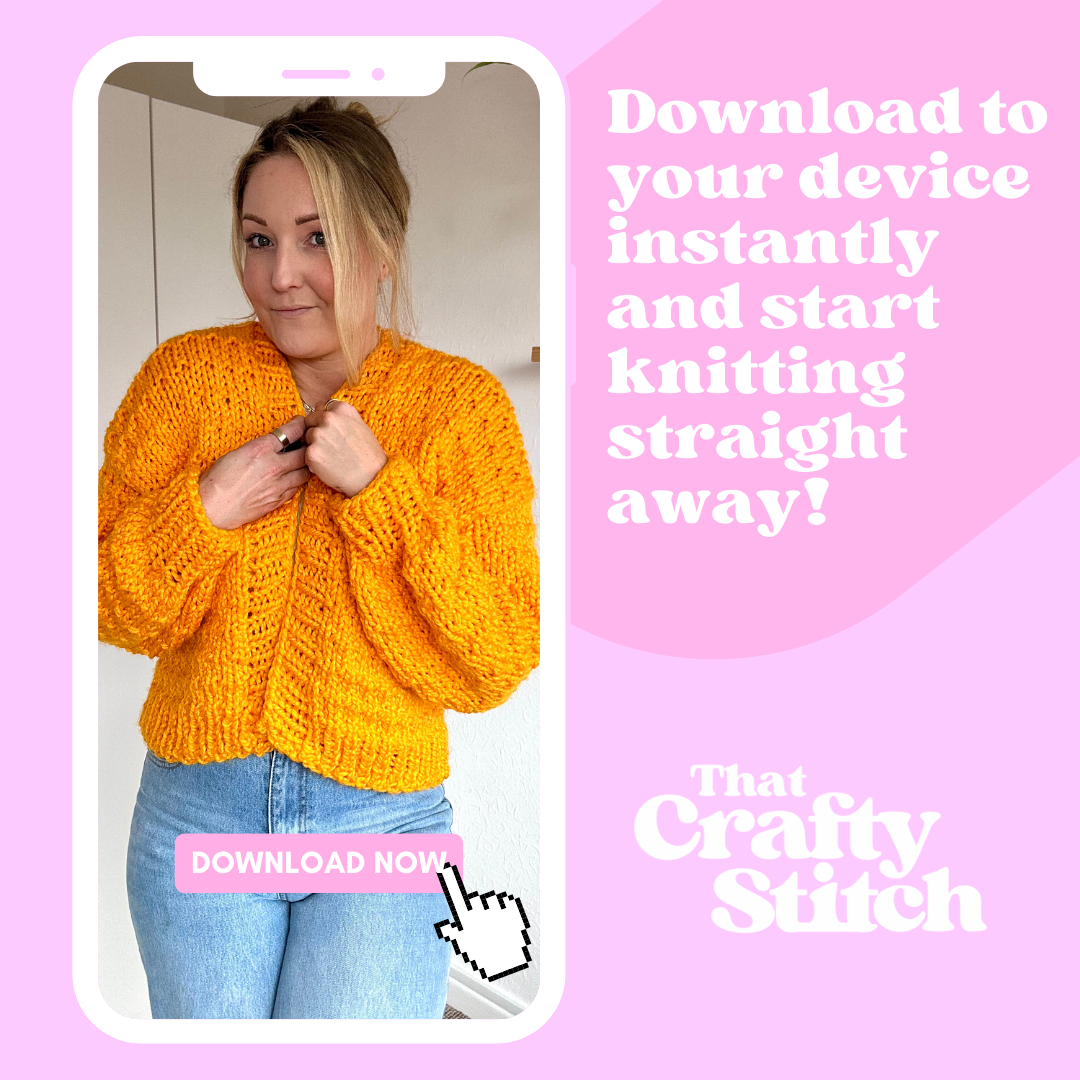 super chunky textured cardigan digital knitting pattern confident beginner level