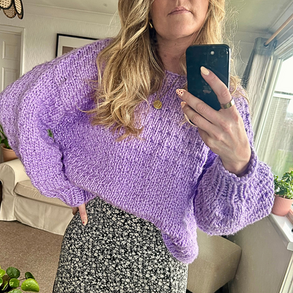 textured chunky jumper knitting pattern - intermediate