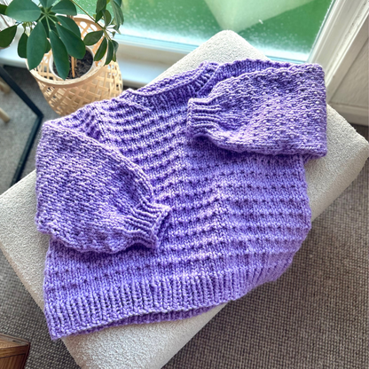textured chunky knit intermediate jumper knitting kit