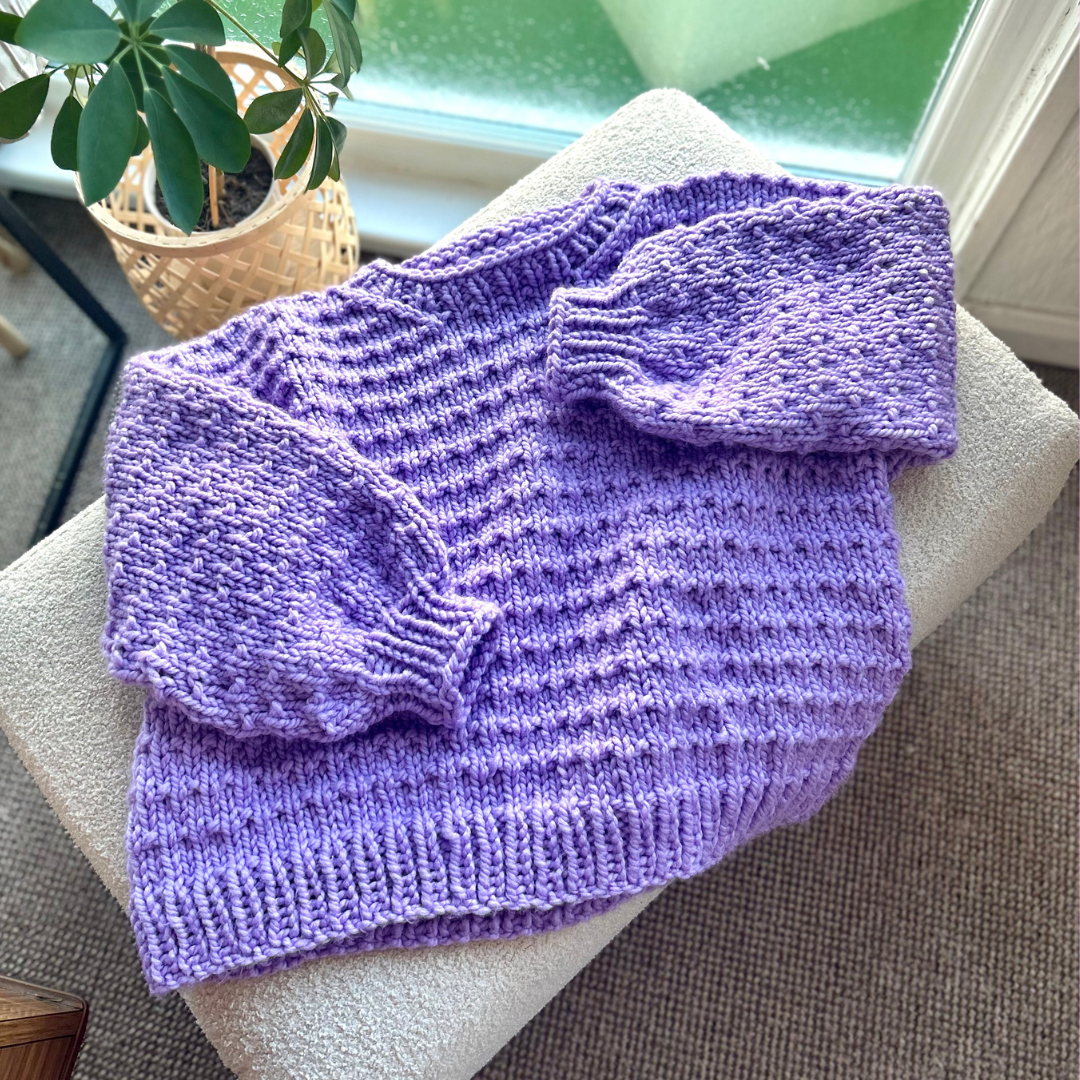 textured chunky jumper knitting pattern - intermediate