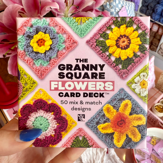 Flower granny square card deck | crochet granny squares | flowers