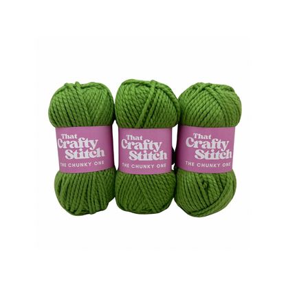 green super chunky yarn bundle