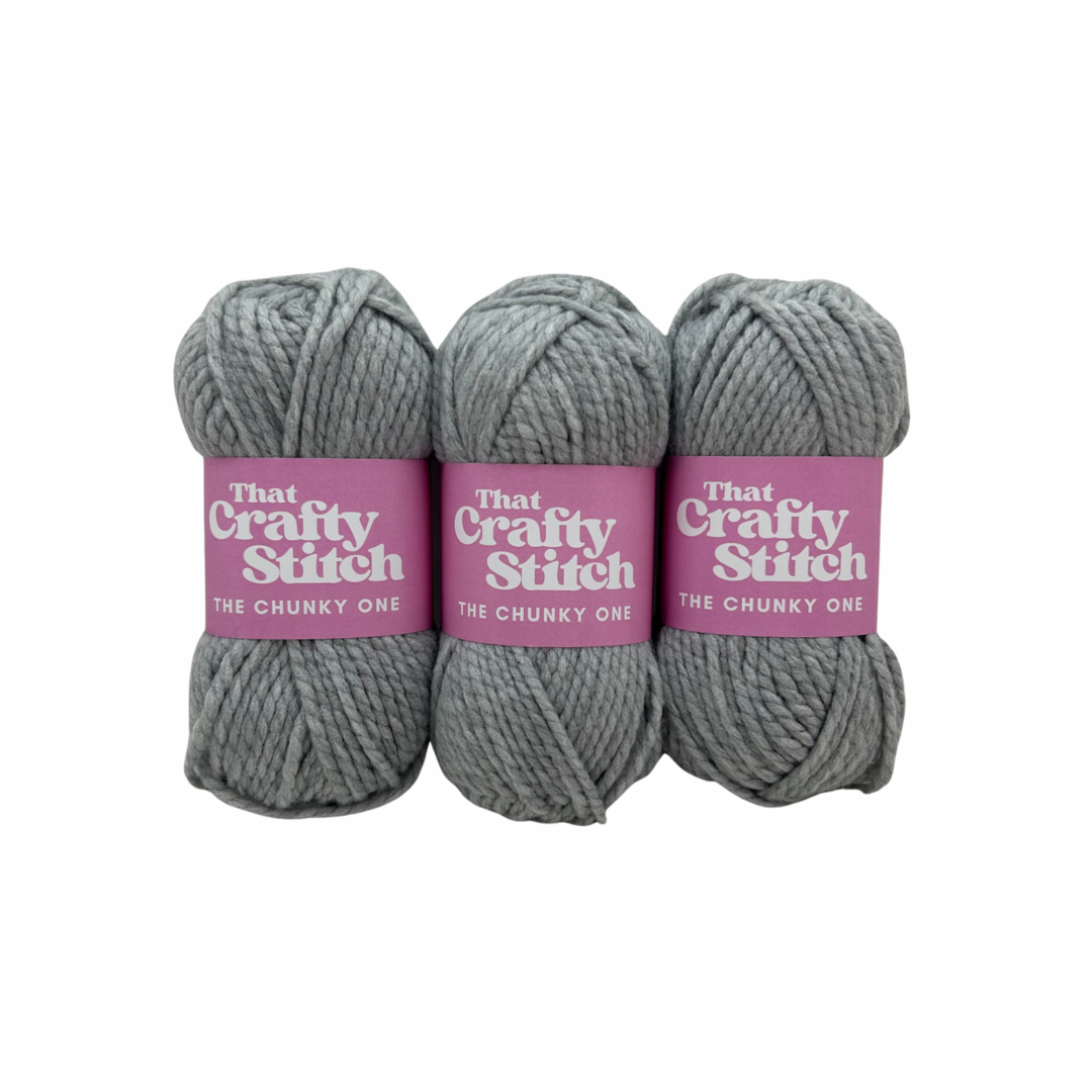 grey super chunky yarn bundle