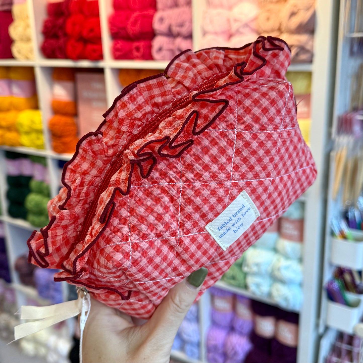 MINI PROJECT BAG - Frill Gingham