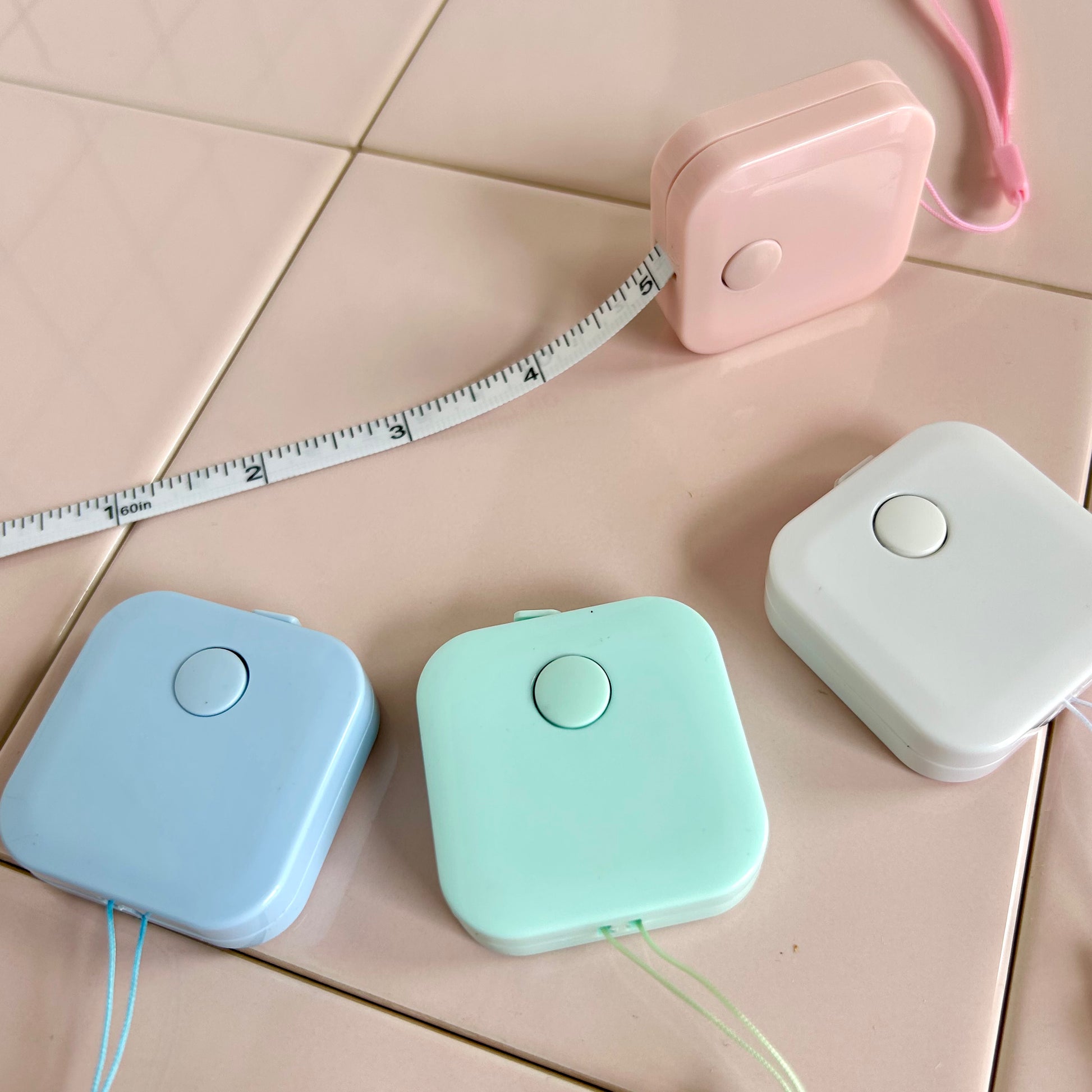 Blue Mini Measure MINI TAPE MEASURE - Pastel Colours – That Crafty Stitch
