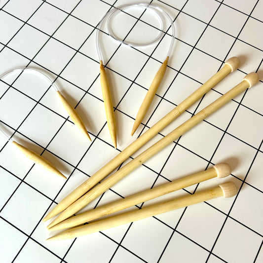 12mm knitting needle bundle | circular + straight knitting needles | wooden knitting needles