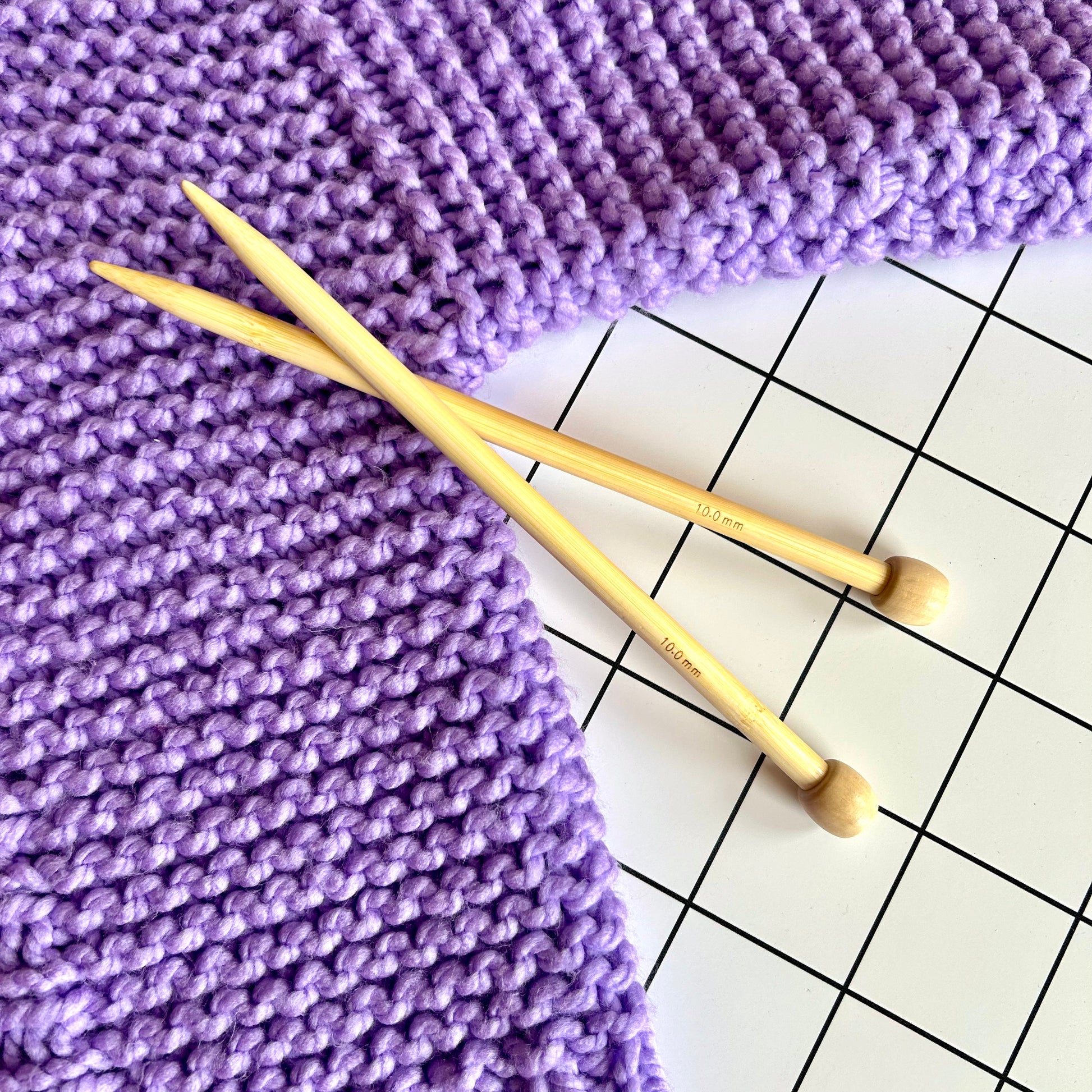 10mm SHORT KNITTING NEEDLES Bamboo knitting Needles – That