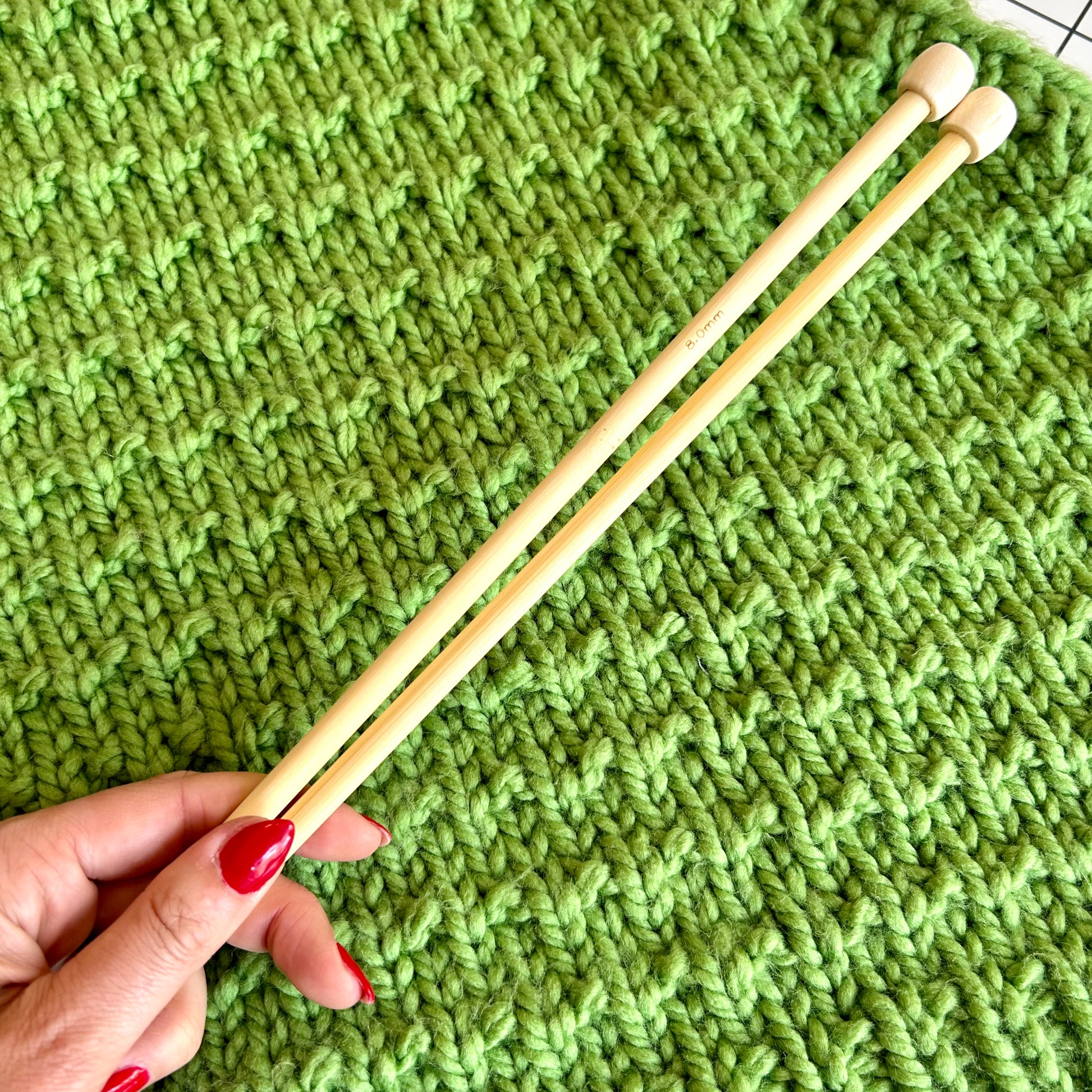 8mm knitting needles | bamboo knitting needles | long length 