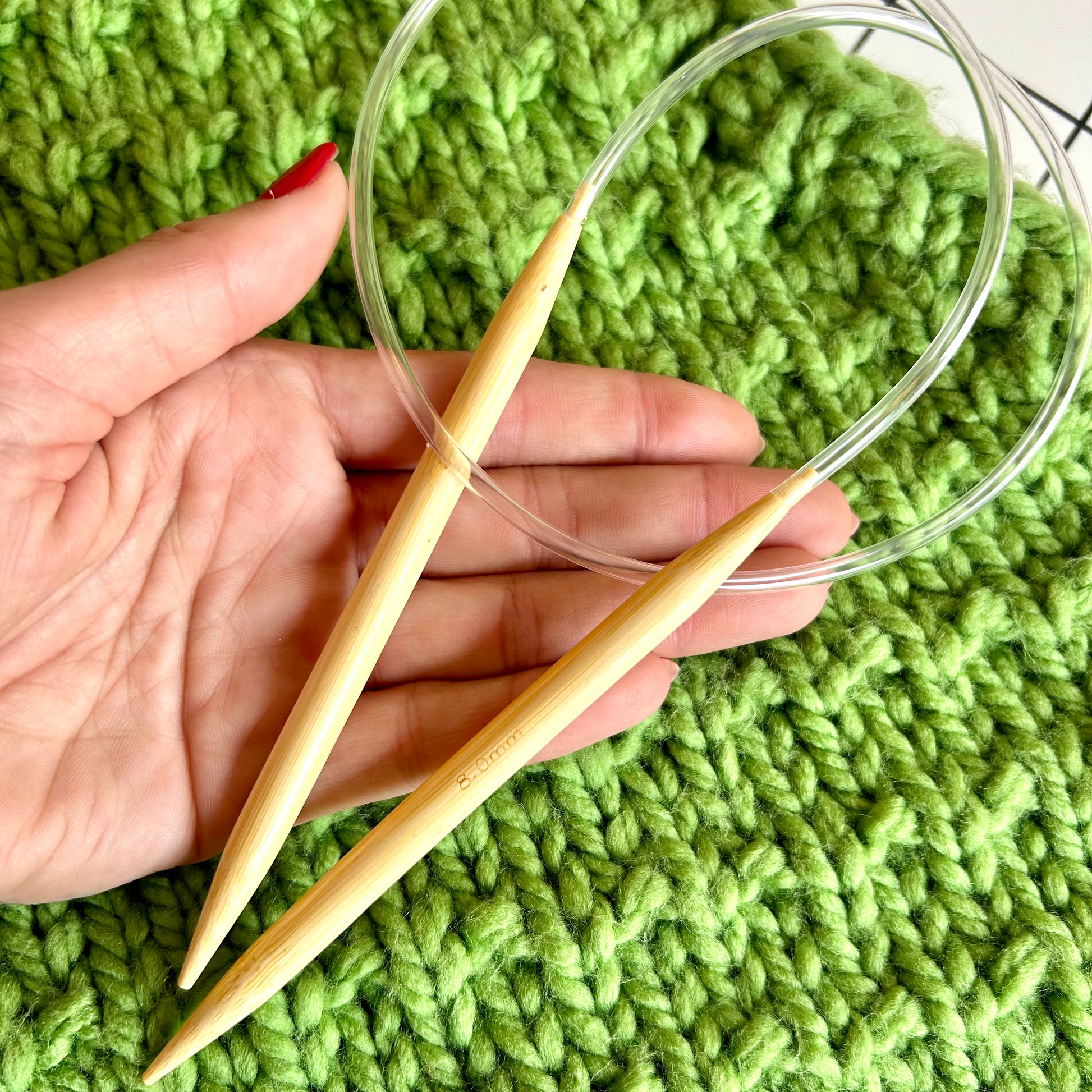 8MM circular knitting needles | bamboo circular knitting needles