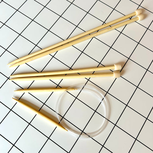 8mm knitting needle bundle | circular and straight knitting needles | Wooden knitting needles