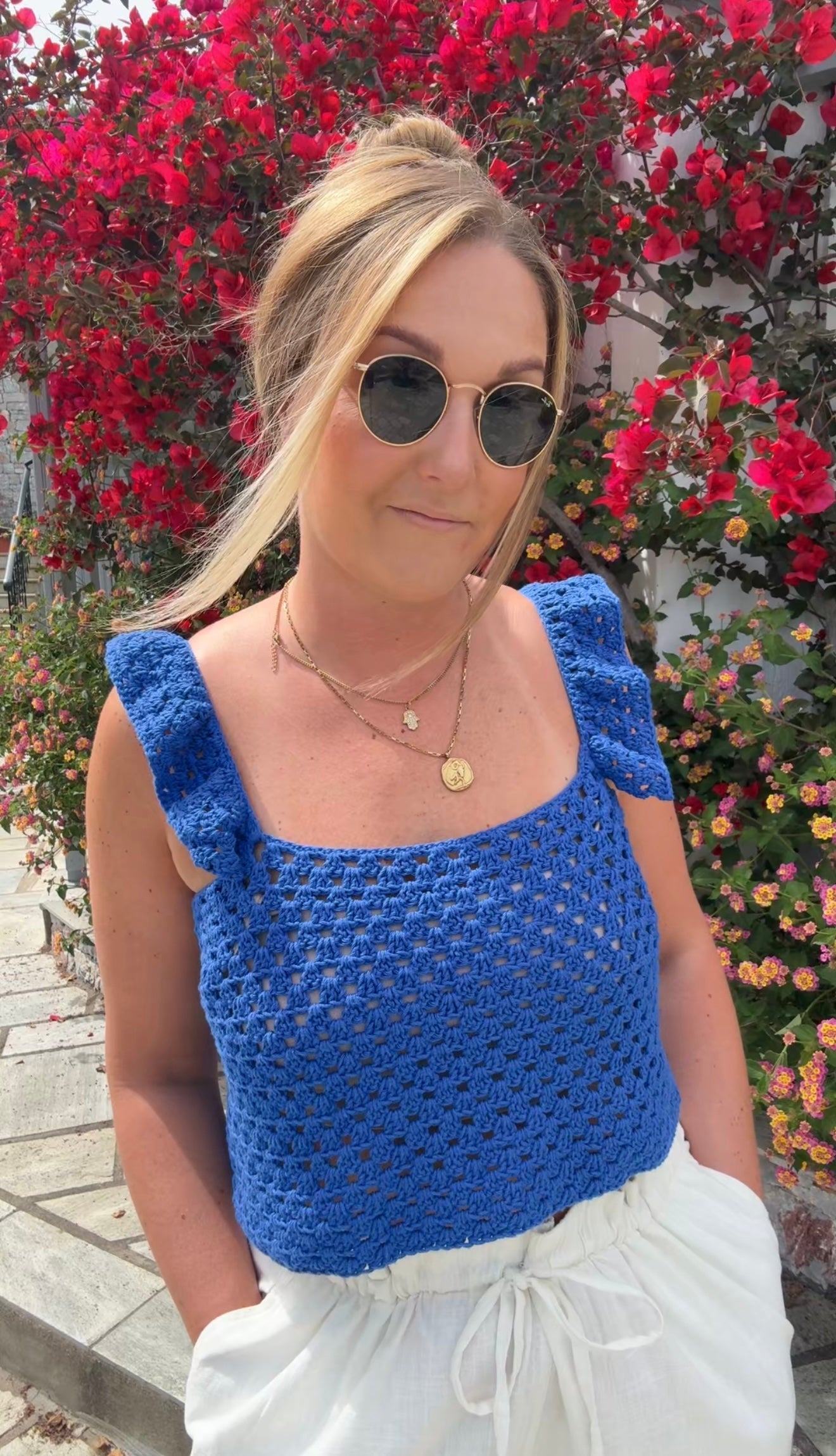 The Santorini Shell Top - DK Cotton crochet top | Summer crochet project 