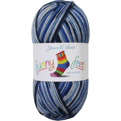James C Brett Funny Feetz | Sock yarn | 4-ply | Self Striping yarn