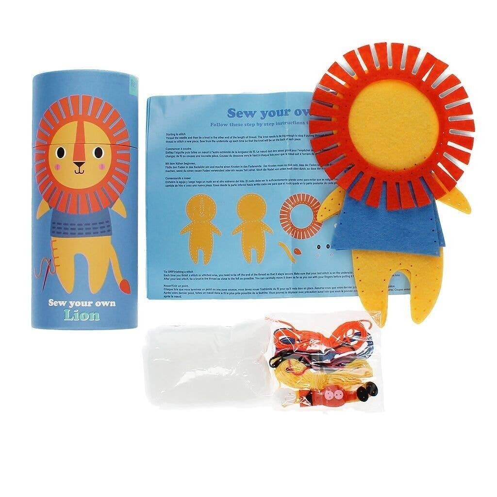 Felt sewing kit - lion - children's sewing kit