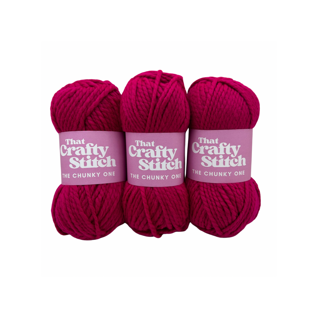 pink super chunky yarn bundle