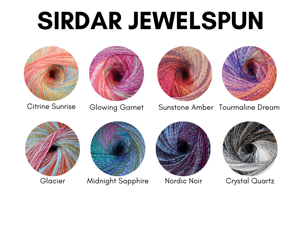Sirdar jewelspun aran colour chart
