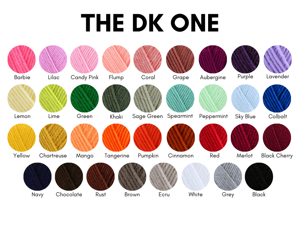 The DK One colour chart