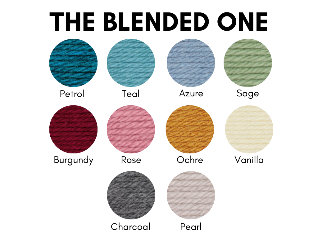 blended yarn colour chart