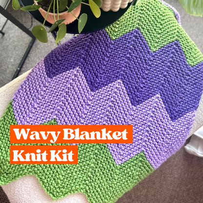KNITTING KIT - Wavy Blanket