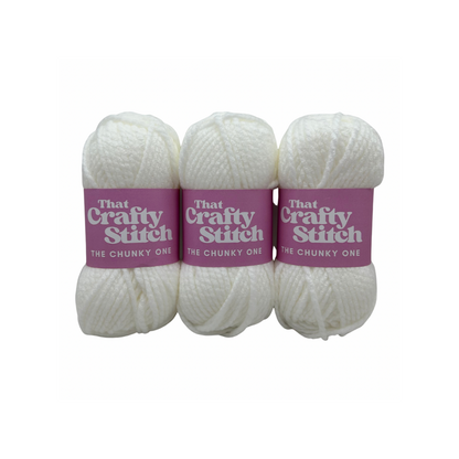 White Super chunky yarn bundle