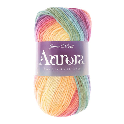 James C Brett Aurora DK | Self striping double knit yarn | 100g ball