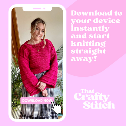 Chunky jumper knitting pattern - The Ella Jumper