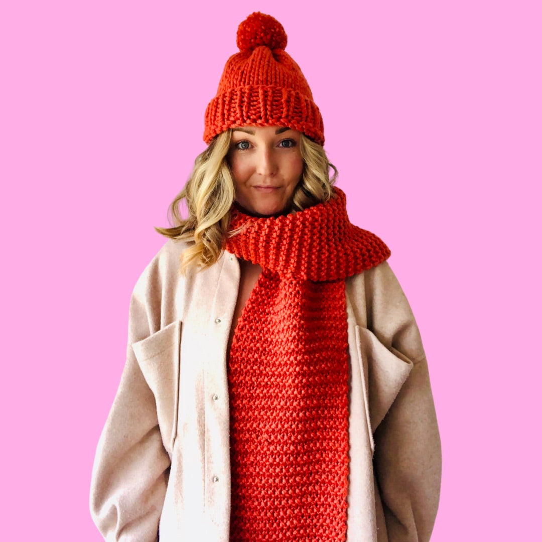 hat and scarf knitting kit