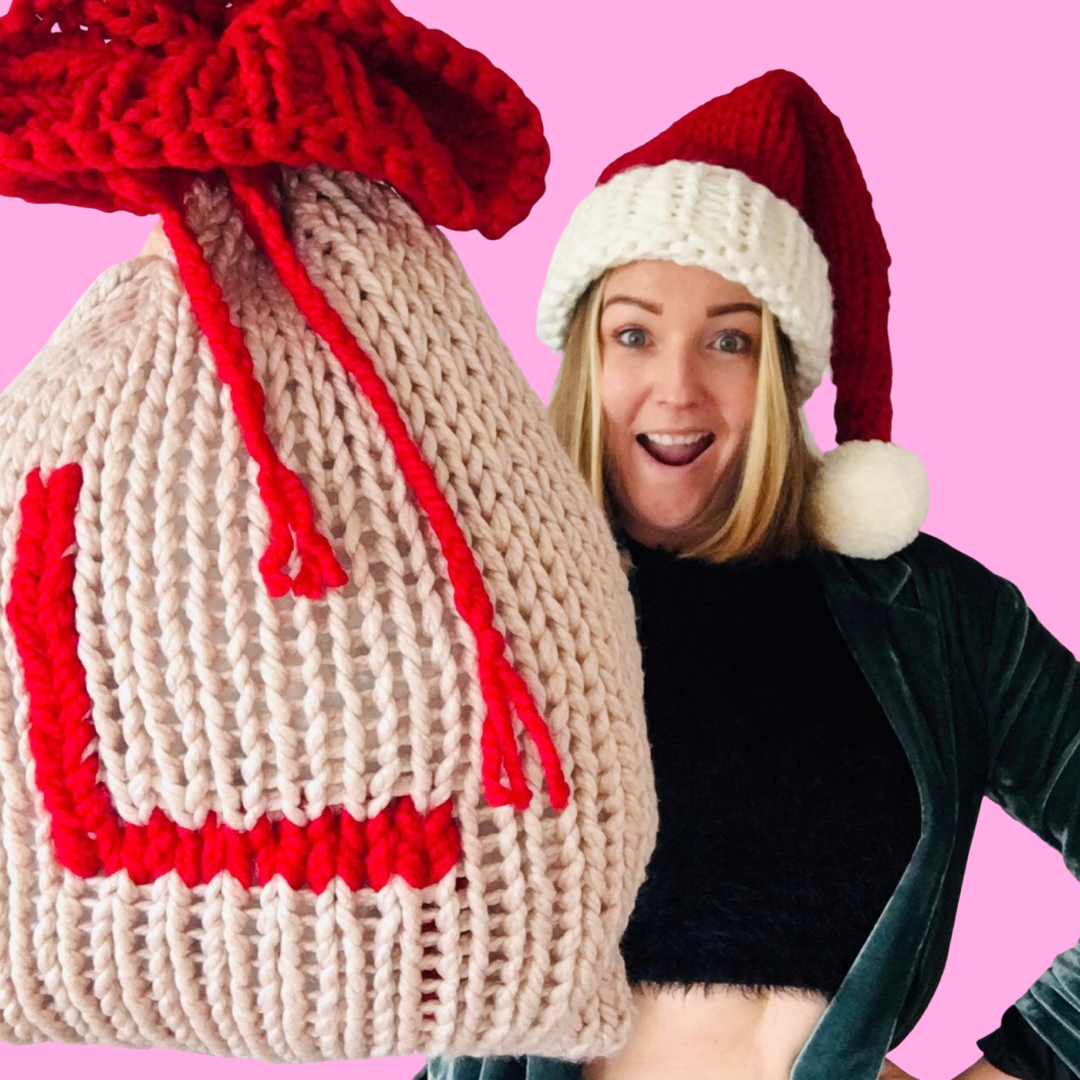 santa sack knitting kit