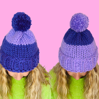 matching bobble hat knit kit