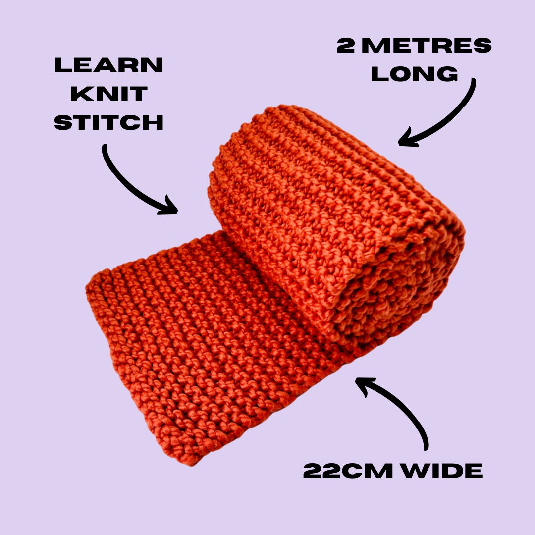 Beginner scarf knit kit