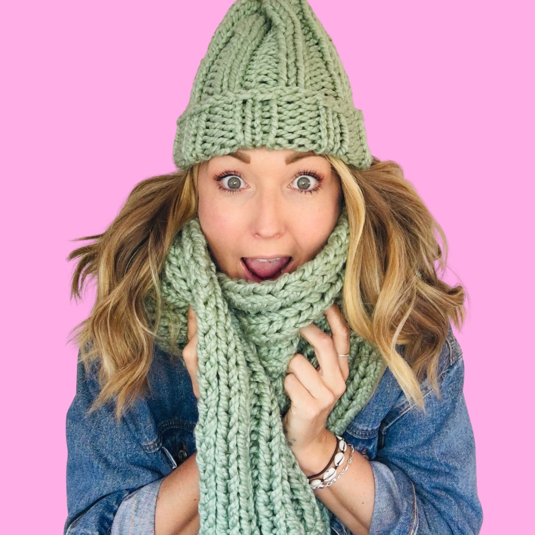 hat and scarf knitting kit