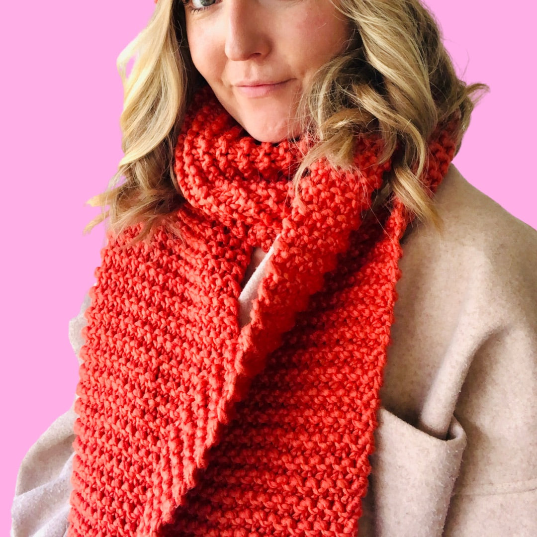 beginner scarf knitting kit