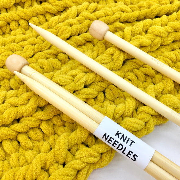 10mm Short Bamboo Knitting Needles
