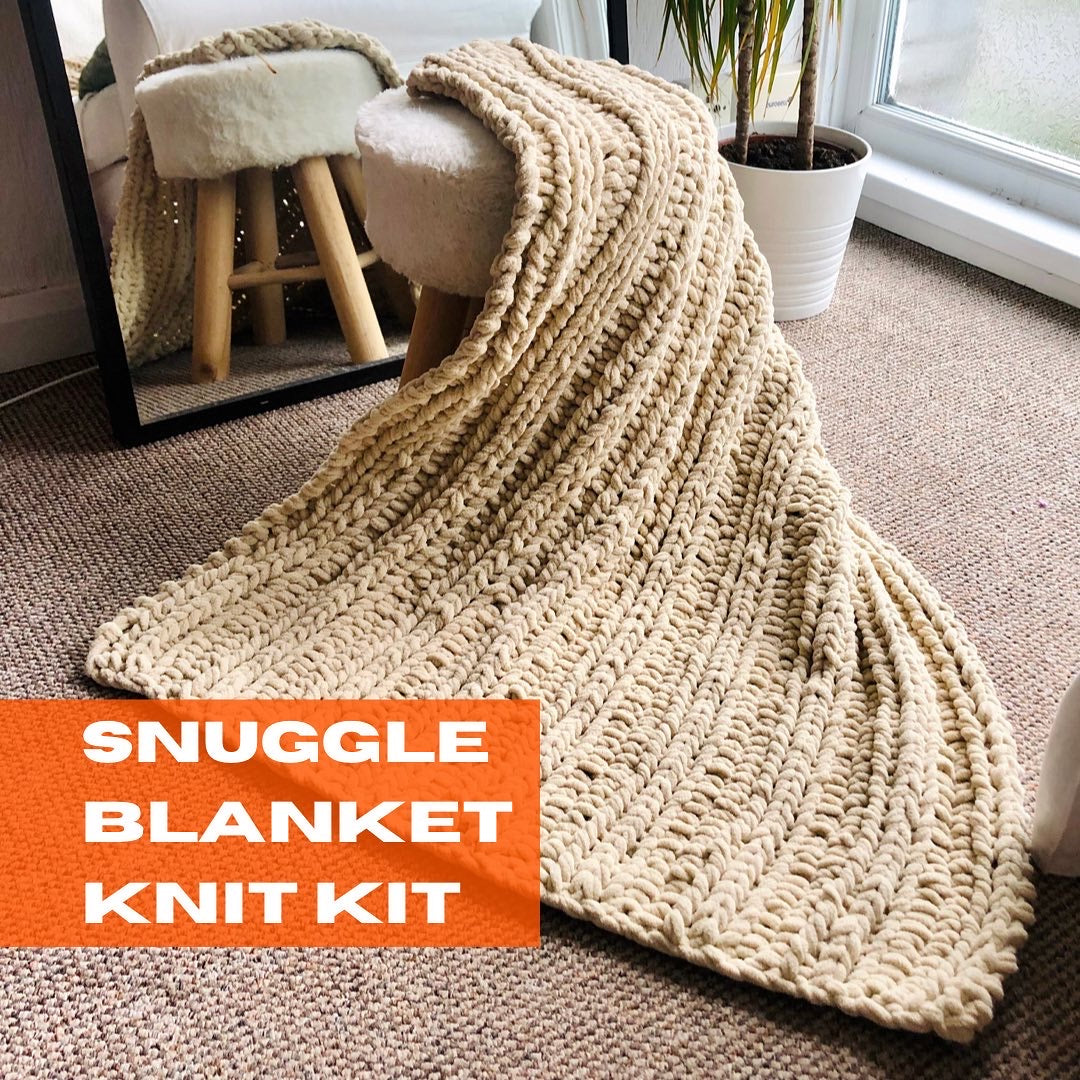 Snuggle blanket knitting kit