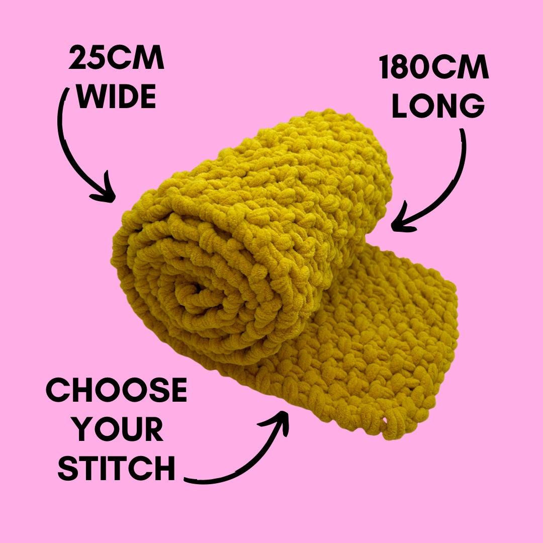 squishy scarf beginner knit kit